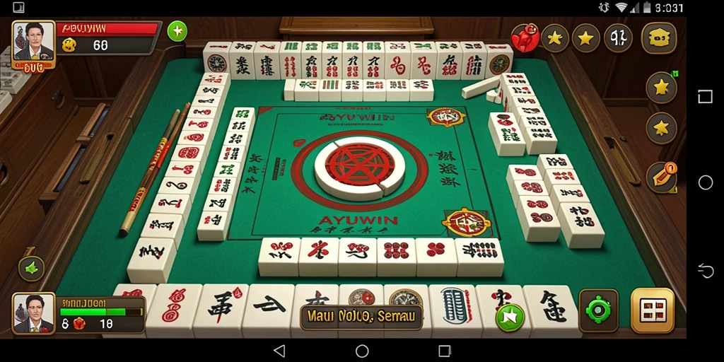 Tampilan gameplay AYUWIN yang seru dan menantang di Mahjong.