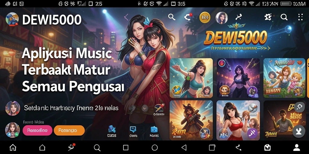Tangkapan layar DEWI5000 menunjukkan keseruan saat menikmati musik.