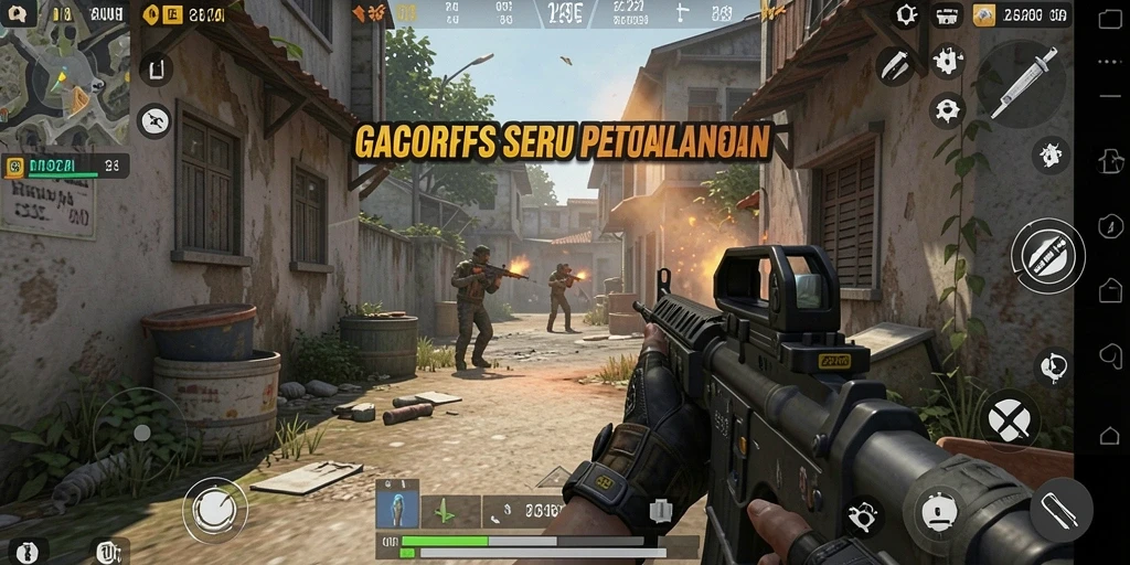 Tangkapan layar menampilkan aksi menegangkan dalam GACORFUN.