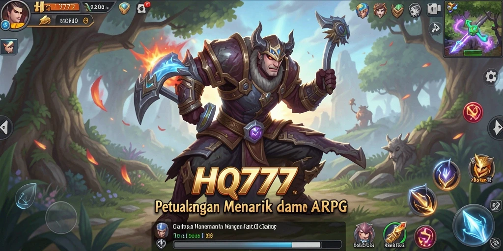 Screenshot gameplay HQ777 menampilkan aksi seru dalam dunia ARPG yang luas.