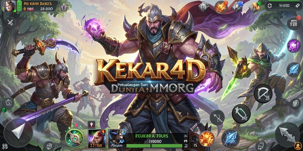 Tampilan aksi seru dalam KEKAR4D, dunia MMORPG yang mengesankan.
