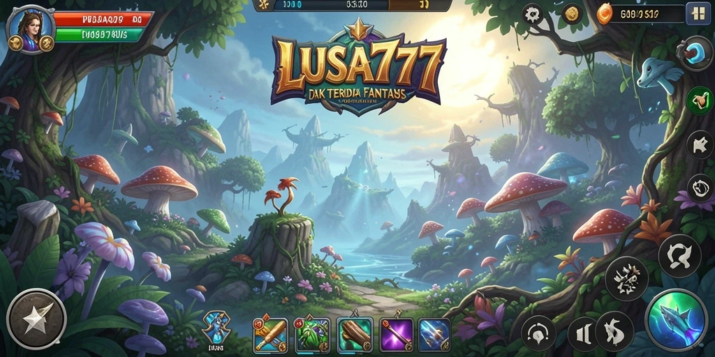 Screenshot LUSA777 menampilkan momen pertempuran seru dalam dunia RPG.