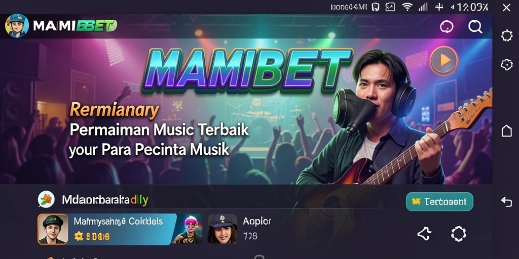 Tampilan gameplay MAMIBET dengan animasi musik yang memukau.