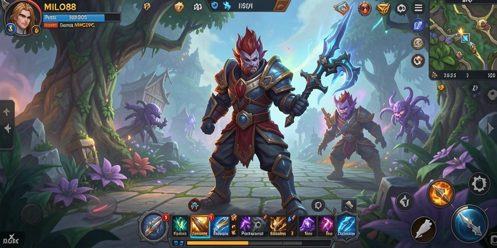 Tampak gameplay <strong>MILO88</strong> dalam petualangan dunia MMORPG yang epik.