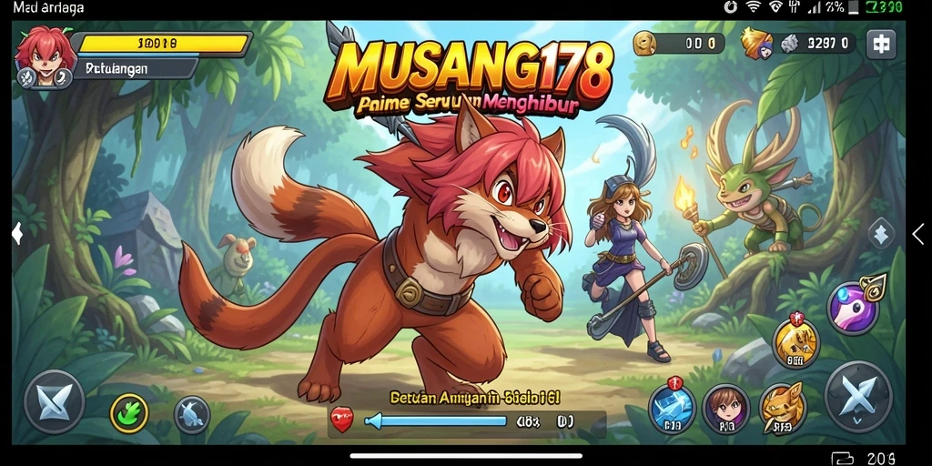Tangkapan layar gameplay <strong>MUSANG178</strong> yang penuh aksi Anime.