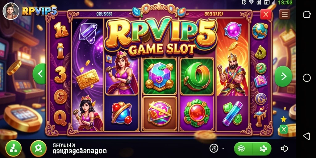 Tampilan gameplay RPVIP5 yang menarik di mesin slot.