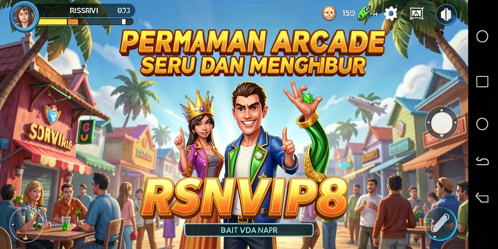 Screenshot utama RSNVIP8 menampilkan gameplay seru dan penuh warna.