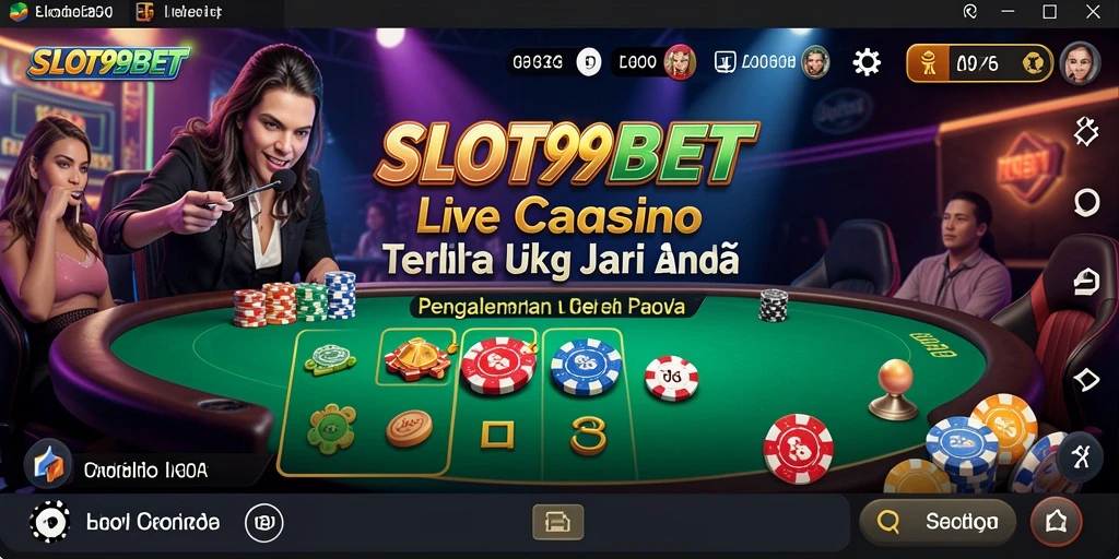Tampilan gameplay Live Casino yang memukau dan interaktif di SLOT99BET.