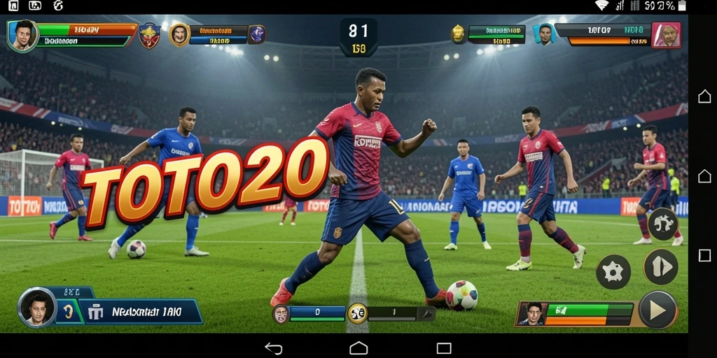 Tampilan gameplay TOTO20 dengan aksi olahraga yang mendebarkan.
