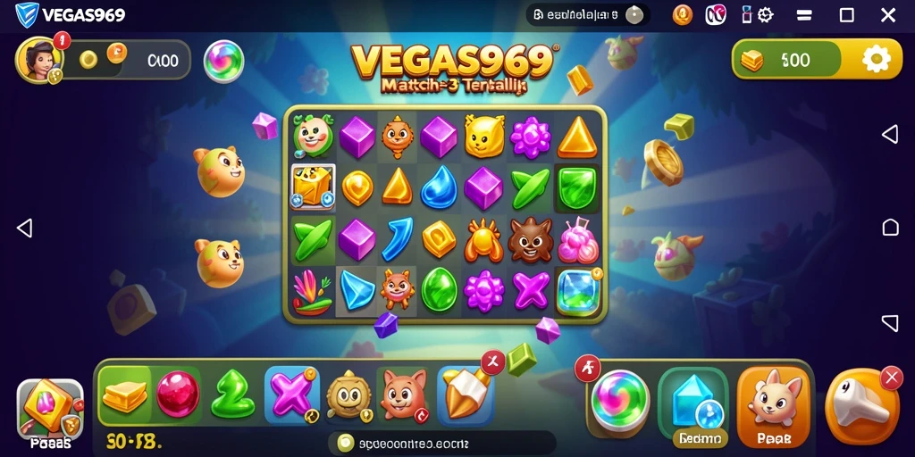 Tampilan gameplay seru dan penuh warna di VEGAS969.