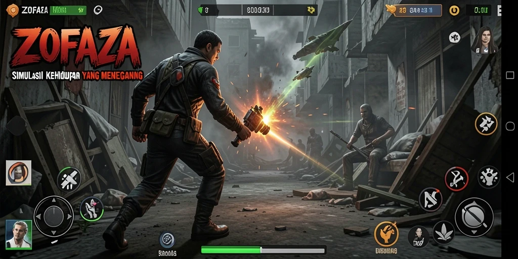 Gameplay ZOFAZA yang mengasyikkan dengan interaksi sosial yang mendalam.